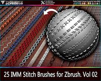 25 IMM Stitches Sewing Brush for Zbrush Vol 01