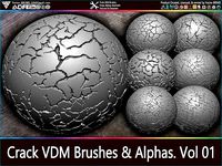 Crack VDM Brushes and Alphas for ZBrush Vol 0