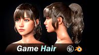 Realtime Ponytail Hairstyle - Game-Ready