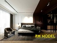 MAX-I-22-06-0175 Contemporary apartment bedroom interior design