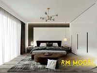 MAX-I-22-06-0181 Contemporary apartment bedroom interior design