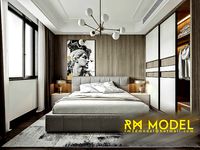 MAX-I-22-06-0209 Contemporary apartment bedroom interior design