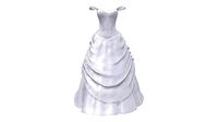 Off Shoulder Strap Ball Gown Wedding Dress