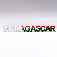 Madagascar country Name text 3d model