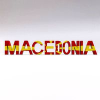 Macedonia country Name  text 3d model
