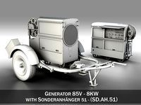 Generator 85V 8KW with Sh Ah 51 Trailer
