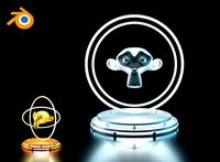 NFT PODIUM animated template for Blender