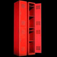 Old School Lockers  Red