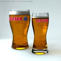 Unbranded Beer Glasses 3D Model