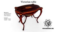 Victorian living room table with newspapers