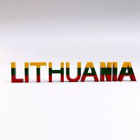 Lithuania country Name text 3d model