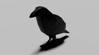 low poly crow