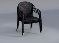 Palm Harbor 4-Piece Outdoor Stackable Wicker Chair set