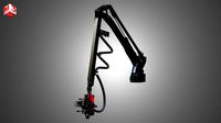 forwarder crane coordinate system with harvester head