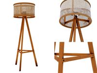 cane rattan floor lamp