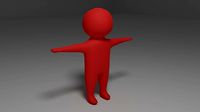 Lowpoly Stickman 3D Model