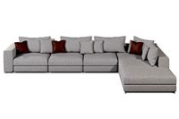 Grey fabric modern sofa