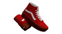 Vans Sk8-Hi Platform Red Gumsole