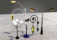 Street Lamps and Traffic Light
