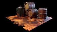 Wooden Barrel - Game Assets - Wine Barrel