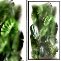 light box with tropical leaf garden in frame glass Smoked 01