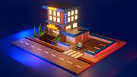 low poly police department