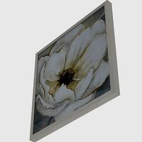 White Flower Wall Frame Archviz 3d Model