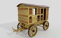 old western goods wagon