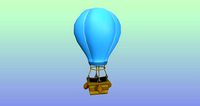 Low poly Hot Air Balloon 3D game model