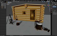 wooden preppers house in winter