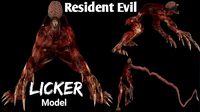 Resident Evil Licker 3D Model