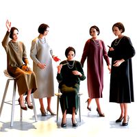 Posed Asian Smart Casual Woman - 5 Pack 2 - S1-F2T