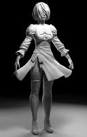Nier automata 2b 3d model