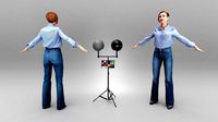 Attractive woman in jeans ready for animation 346