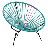 Acapulco blue round chair autentic