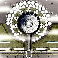 A beutiful dome beyond the airport  Exterior scence and dome design