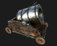 old rusty medieval mortar
