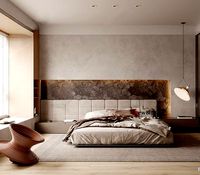 MAX-I-22-06-0038 Minimalist Earth tone timber wabisabi bedroom