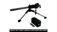 M1919 Browning Machine Gun 03 PBR Unity UE Textures Included