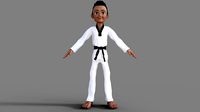 3D Cartoon Karate Boy