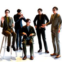 Posed Asian Smart Casual Man - 5 Pack 5 - S1-M5E
