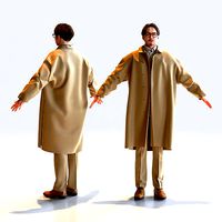 Asian Smart Casual Man in A-pose 4 - S1-M4S A