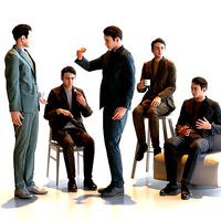 Posed Asian Smart Casual Man - 5 Pack 2 - S1-M2Y