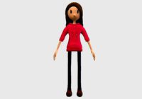 cartoon hoodie girl