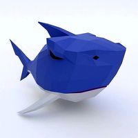 Small shark Fish low poly 3d model