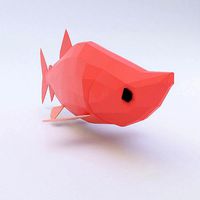 Simon fish low poly  3d model