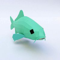 Freshwater common carp fish 3d model