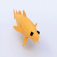 Cod fish low poly 3d model