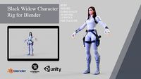 Black Widow Character Rig For Blender