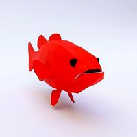 Carp fish low poly 3d model